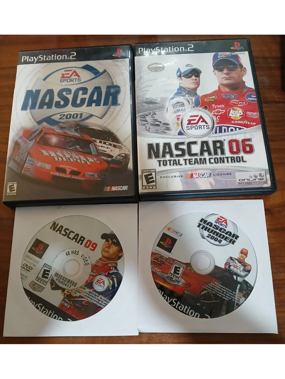 Nascar 2001, 09, Thunder 04 & 06 Total Team Control (PlayStation 2) Bundle READ